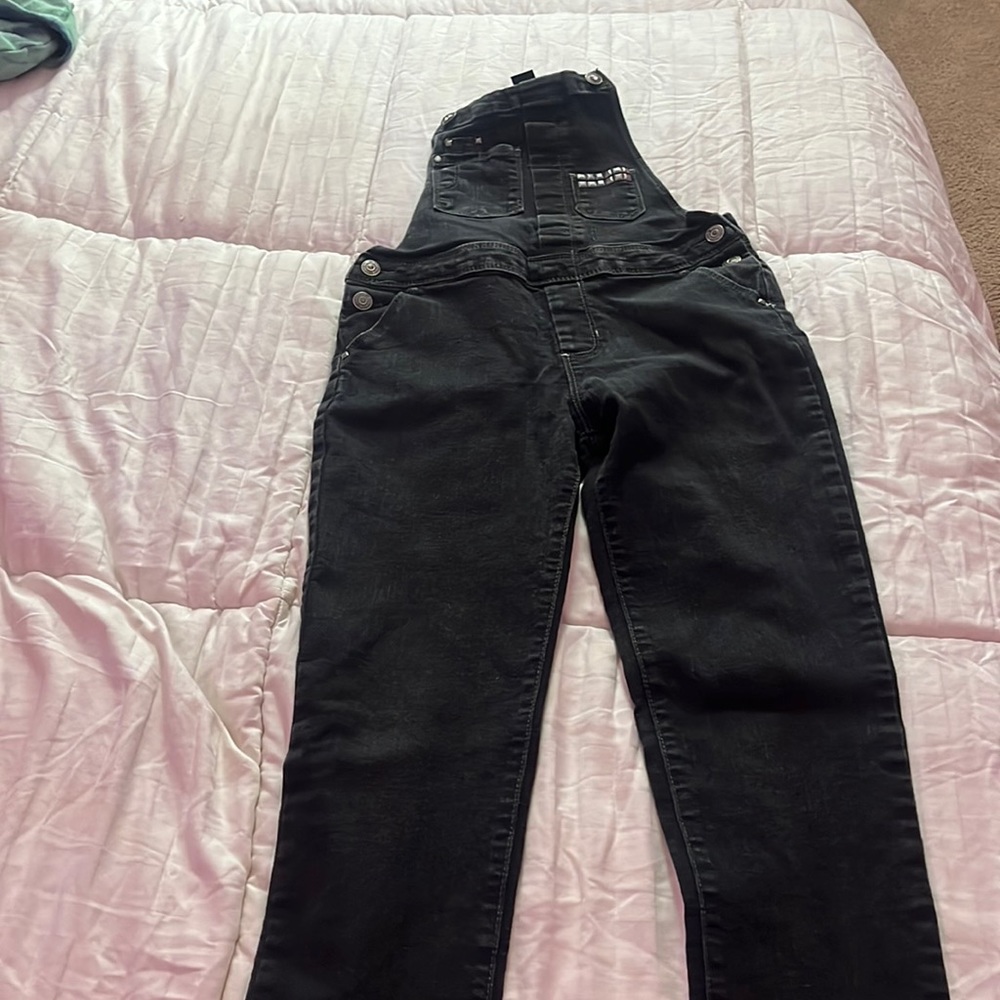 Girls black overalls
